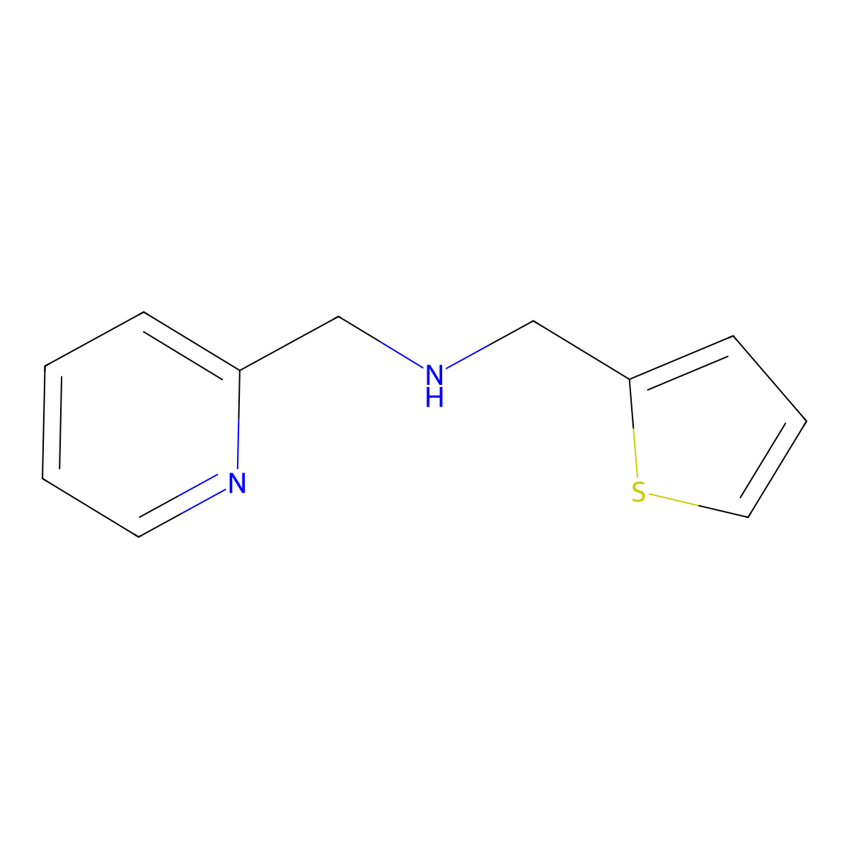 2-Pyridylmethyl(2-thienylmethyl)amine molecular structure, CAS 478797-44-3