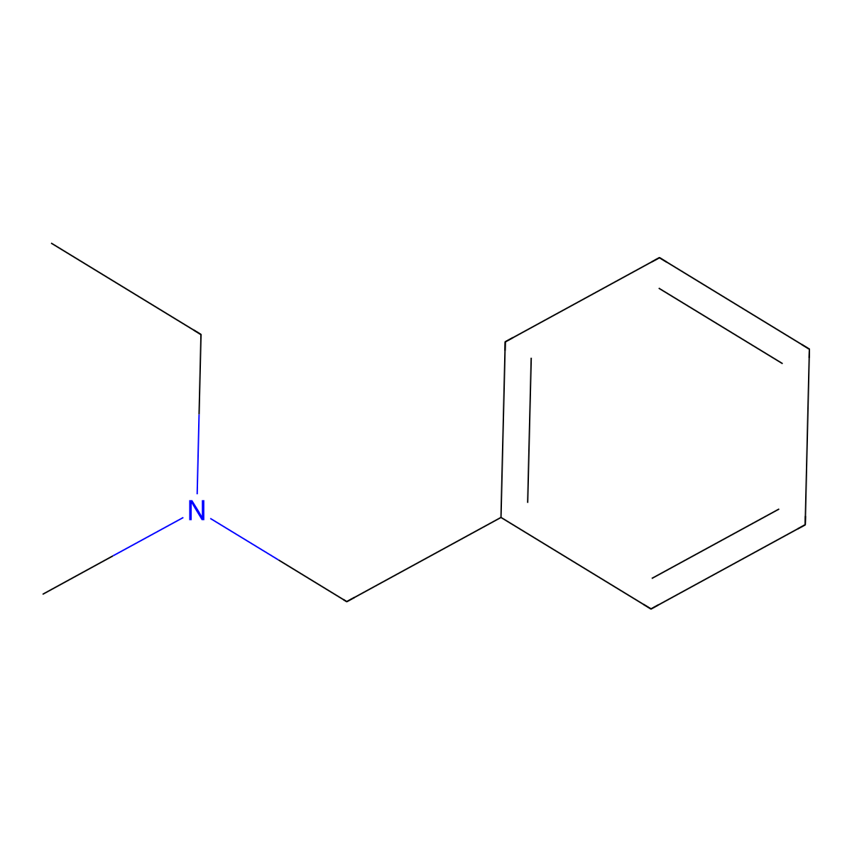 N-Ethyl-N-methylbenzylamine molecular structure, CAS 4788-37-8
