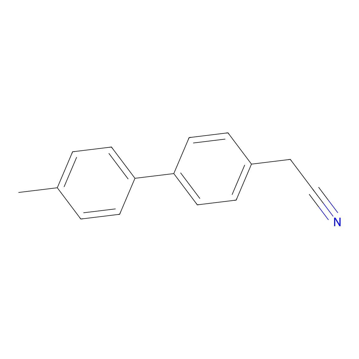 (4'-Methyl[1,1'-biphenyl]-4-yl) acetonitrile molecular structure, CAS 478800-55-4