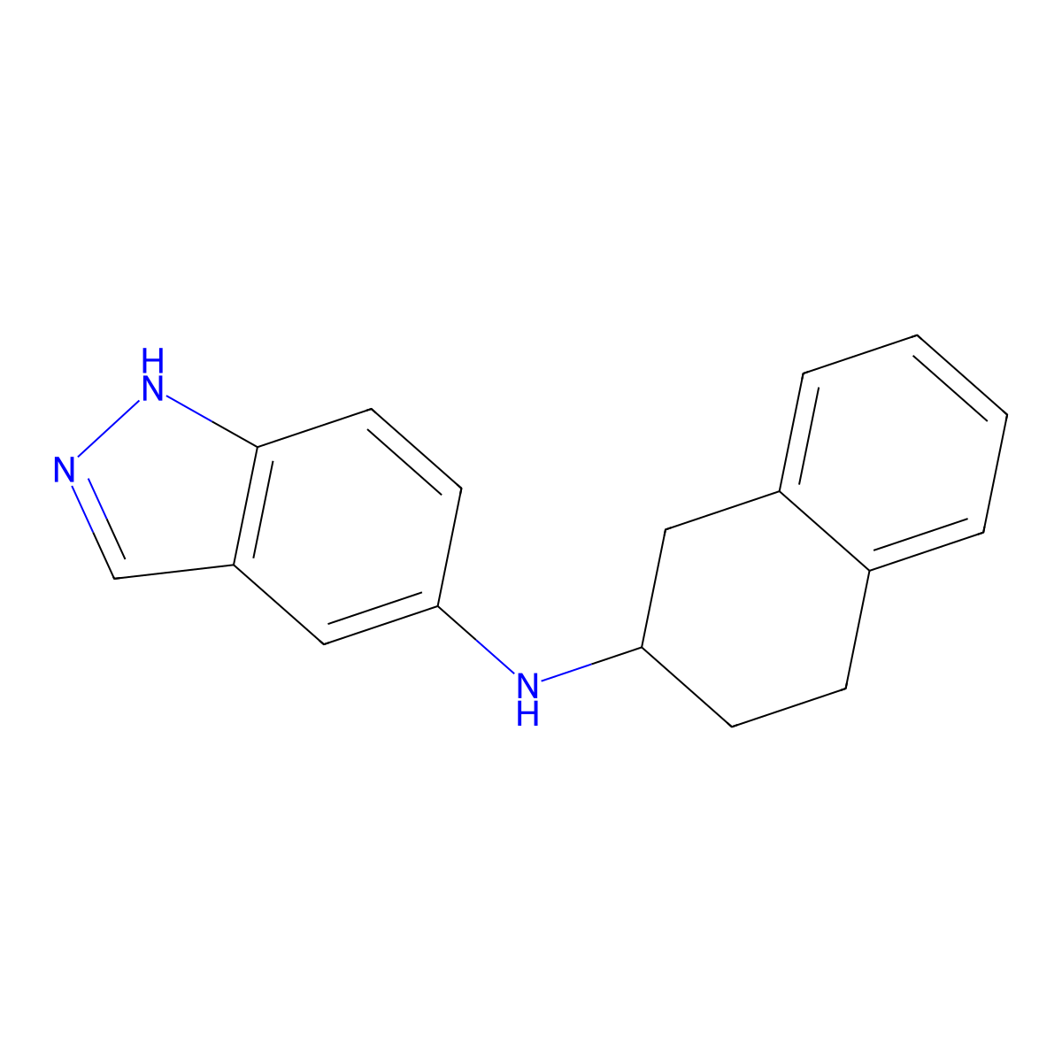 n-(1,2,3,4-Tetrahydro-2-naphthalenyl)-1h-indazol-5-amine molecular structure, CAS 478826-66-3