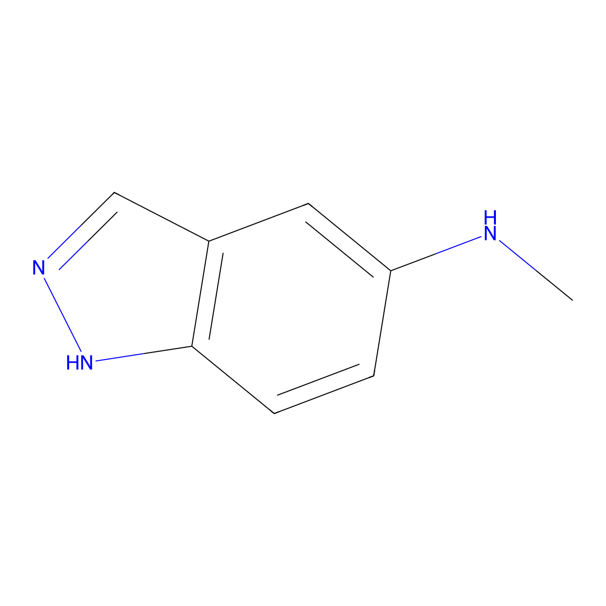 (1H-Indazol-5-yl)-methyl-amine molecular structure, CAS 478827-05-3