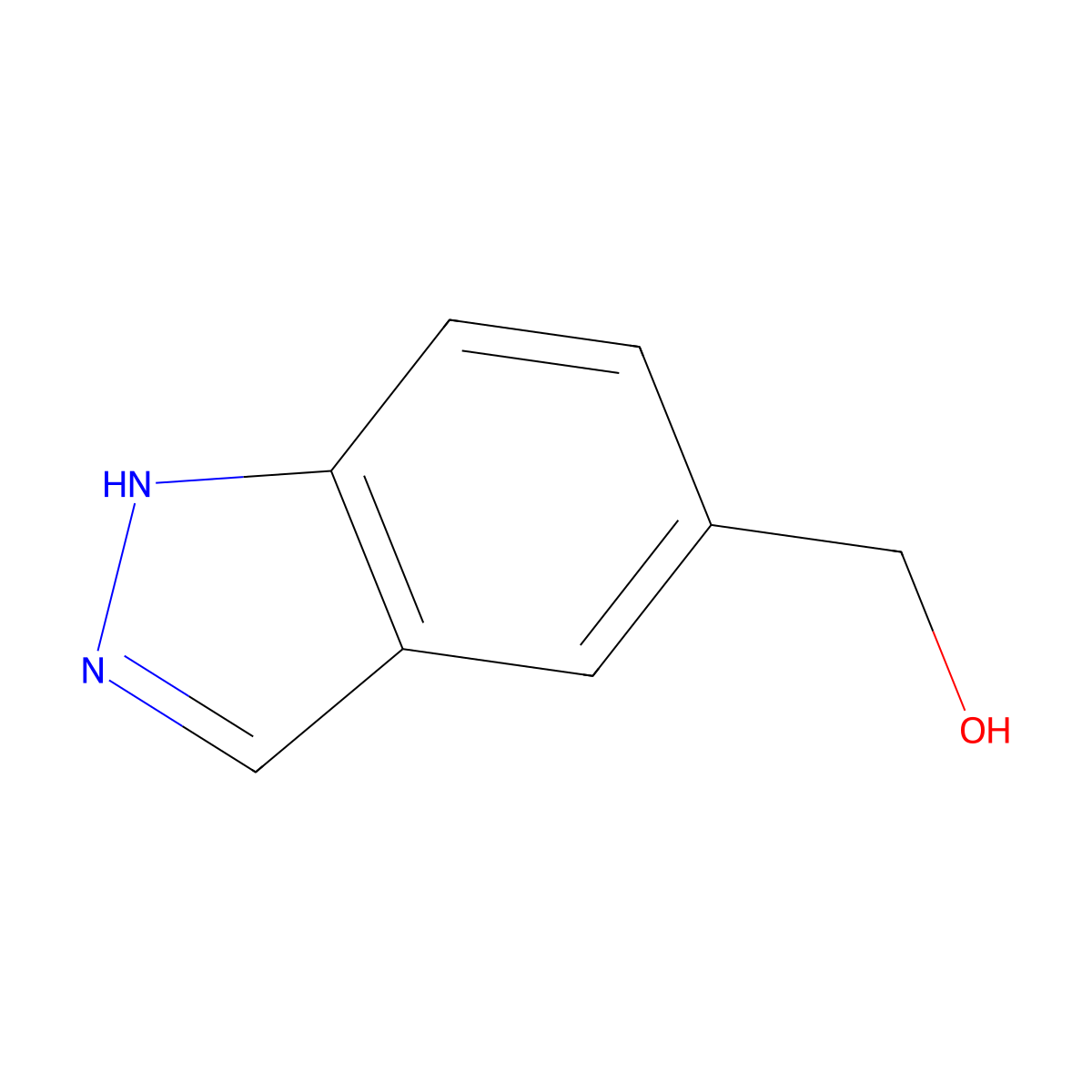 (1H-indazol-5-yl)methanol molecular structure, CAS 478828-52-3