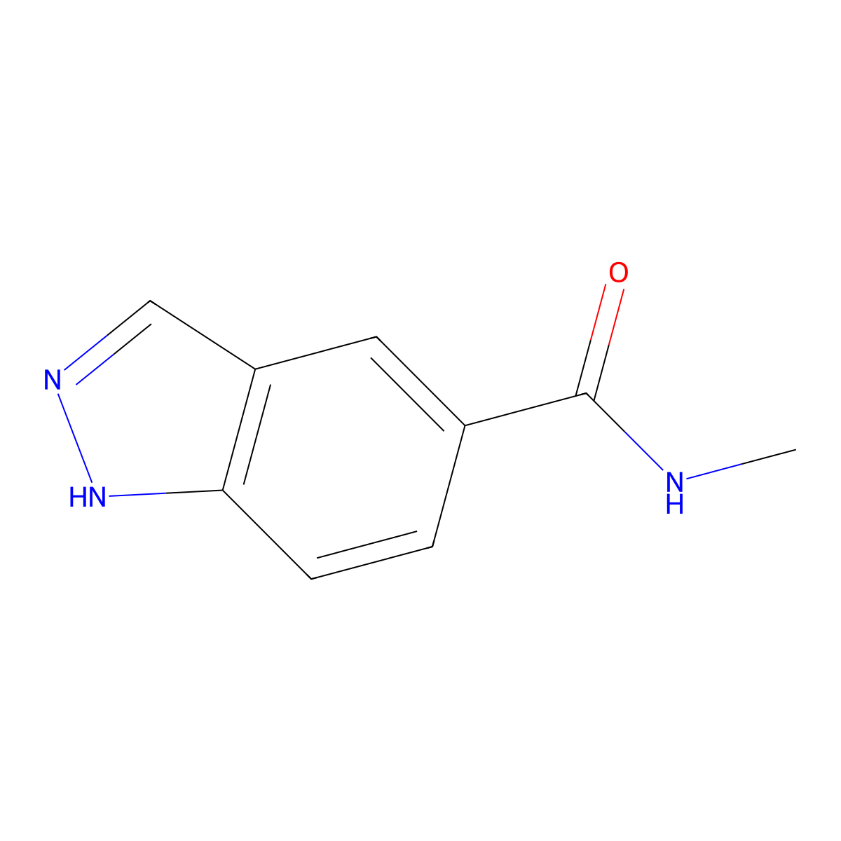 N-methyl-1H-indazole-5-carboxamide molecular structure, CAS 478829-35-5