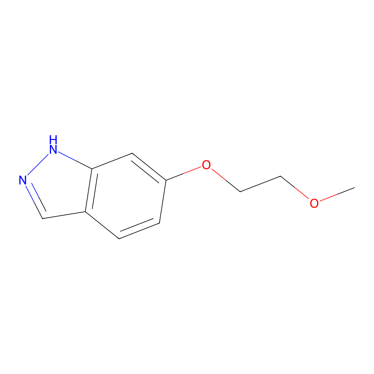 6-(2-methoxyethoxy)-1H-indazole molecular structure, CAS 478830-82-9