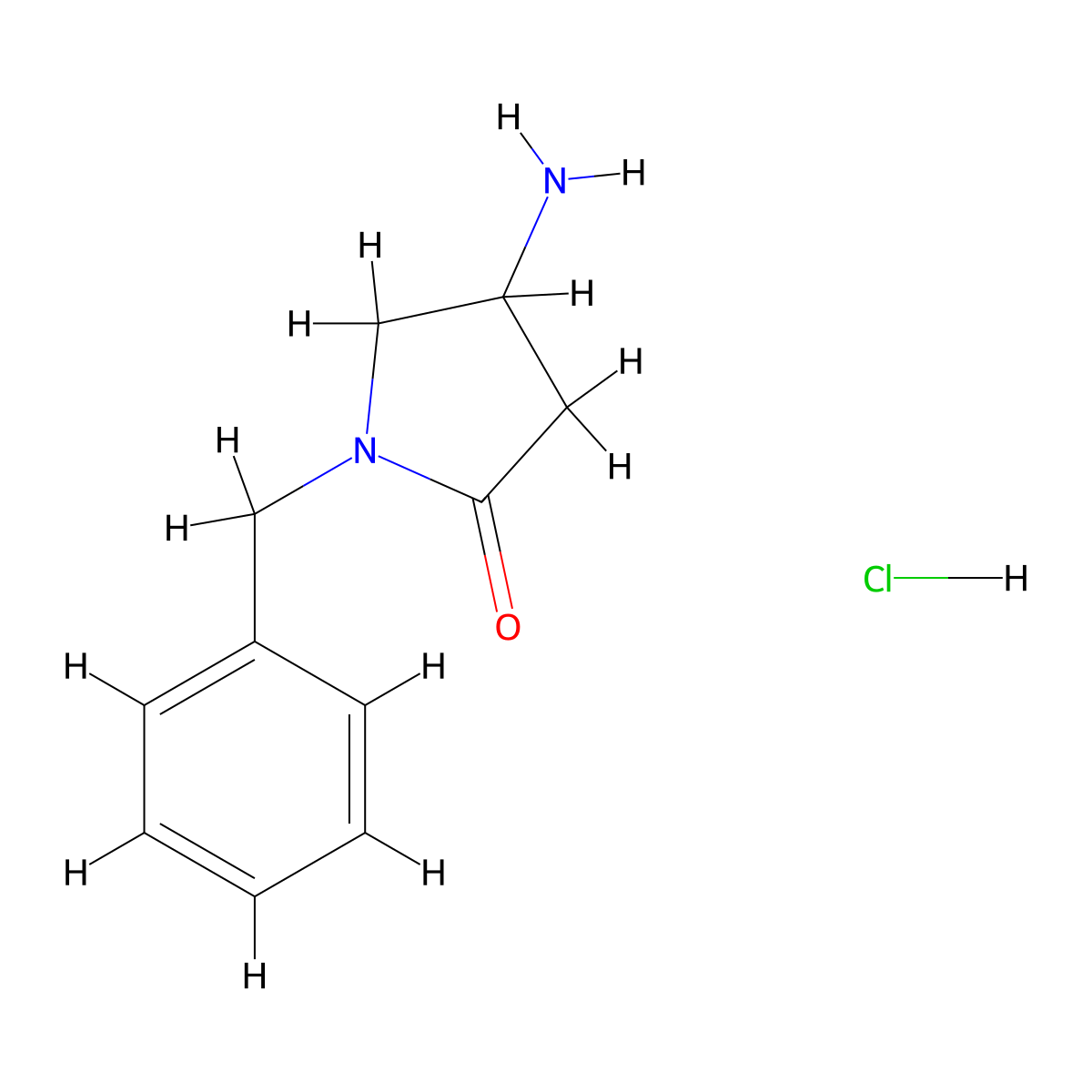 4-Amino-1-benzylpyrrolidin-2-one hydrochloride molecular structure, CAS 478832-05-2