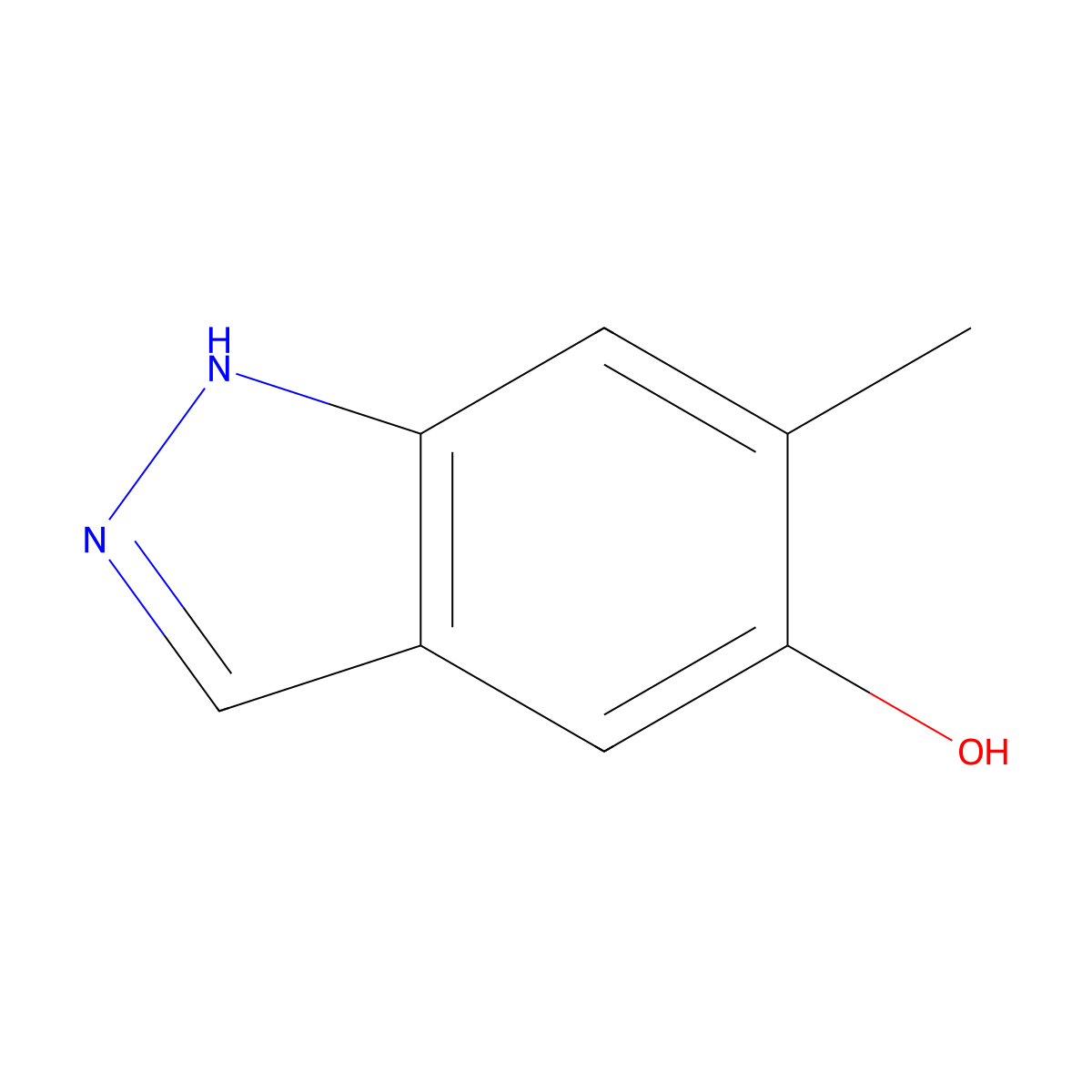 6-methyl-1H-indazol-5-ol molecular structure, CAS 478832-60-9