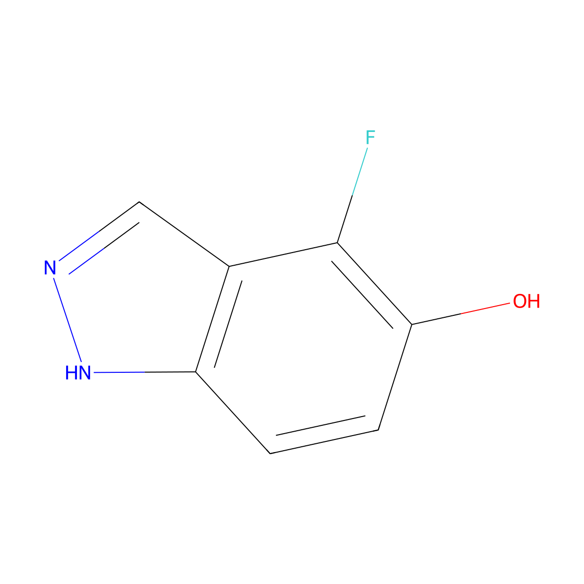 4-Fluoro-1H-indazol-5-OL molecular structure, CAS 478838-63-0