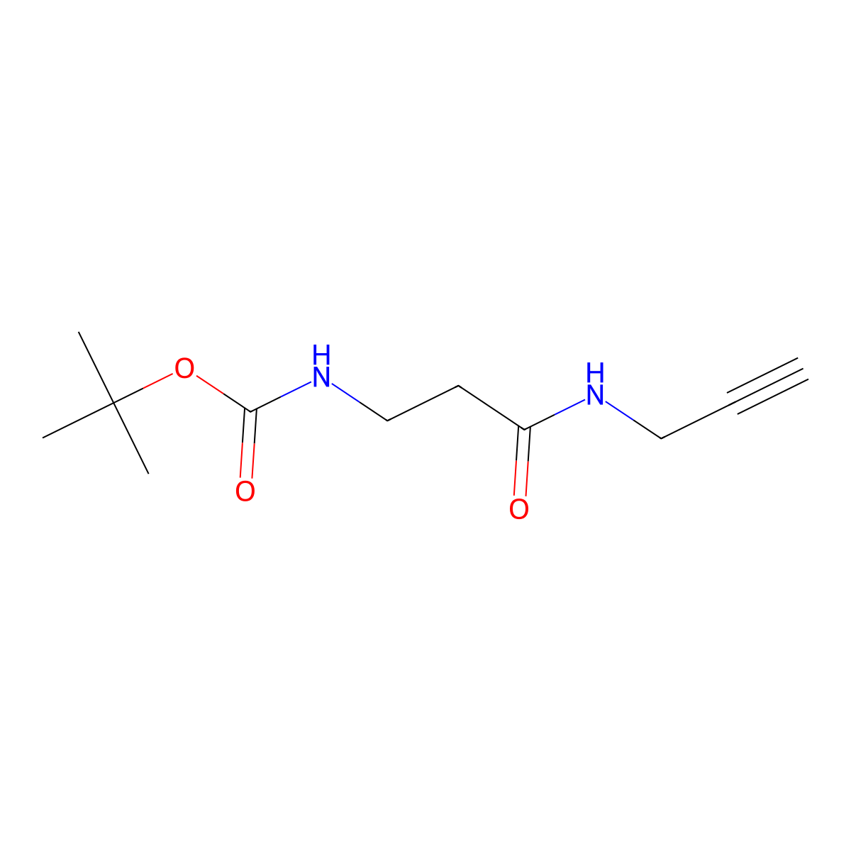 tert-butyl N-{2-[(prop-2-yn-1-yl)carbamoyl]ethyl}carbamate molecular structure, CAS 478843-29-7