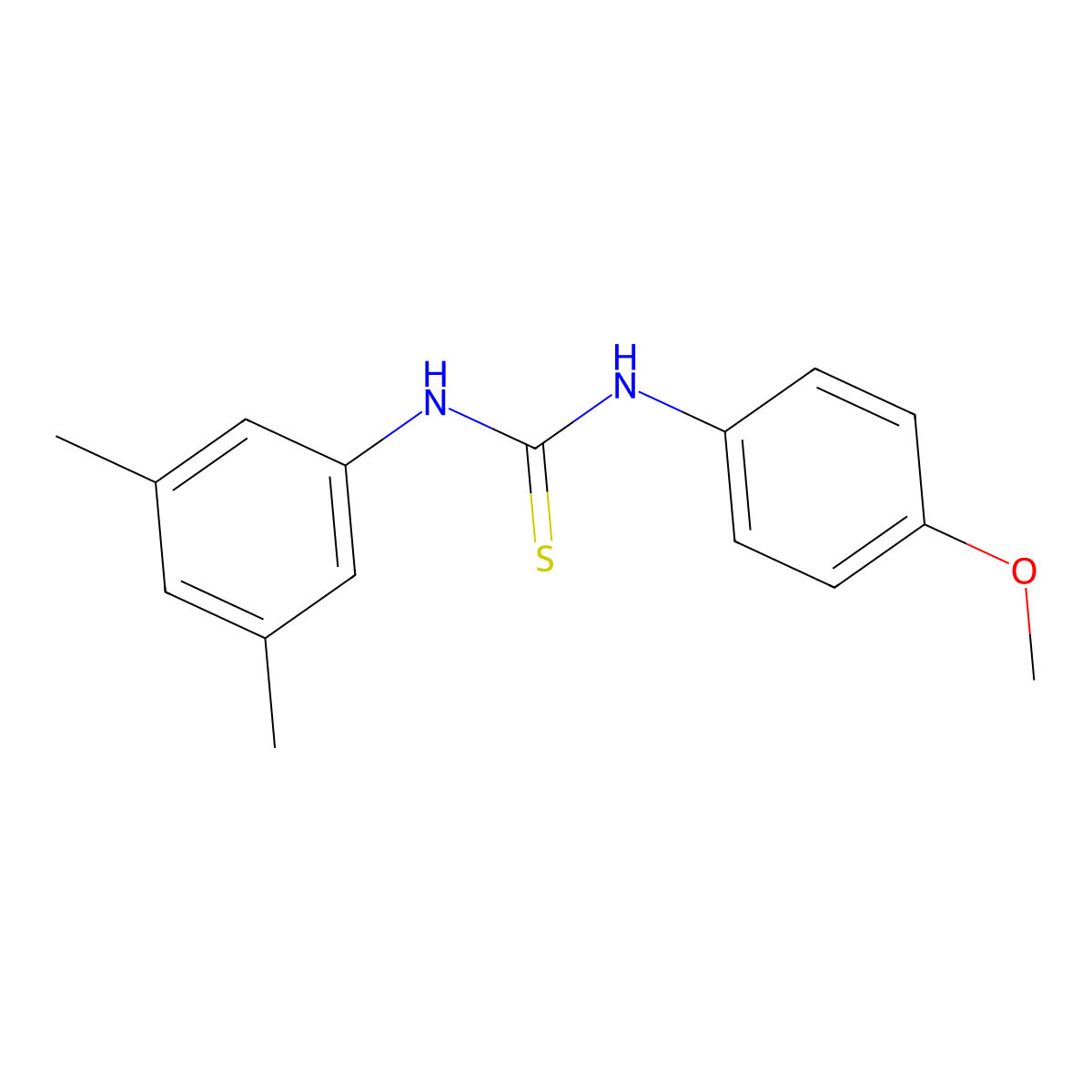 1-(3,5-Dimethylphenyl)-3-(4-methoxyphenyl)thiourea molecular structure, CAS 478861-77-7