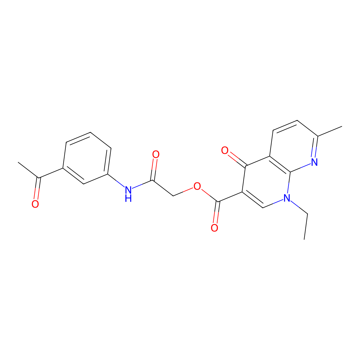 [2-(3-Acetylanilino)-2-oxoethyl] 1-ethyl-7-methyl-4-oxo-1,8-naphthyridine-3-carboxylate molecular structure, CAS 478862-72-5