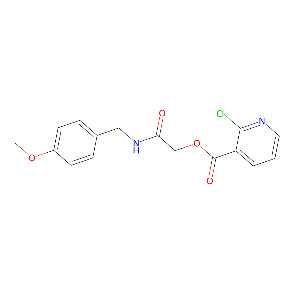 {[(4-Methoxyphenyl)methyl]carbamoyl}methyl 2-chloropyridine-3-carboxylate molecular structure, CAS 478863-97-7