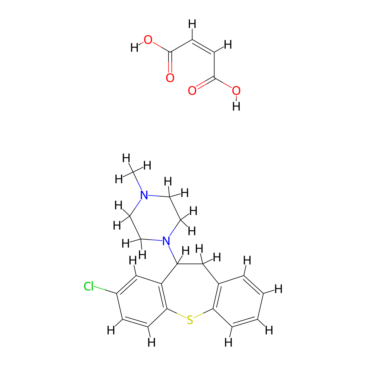 Octoclothepin maleate molecular structure, CAS 4789-68-8