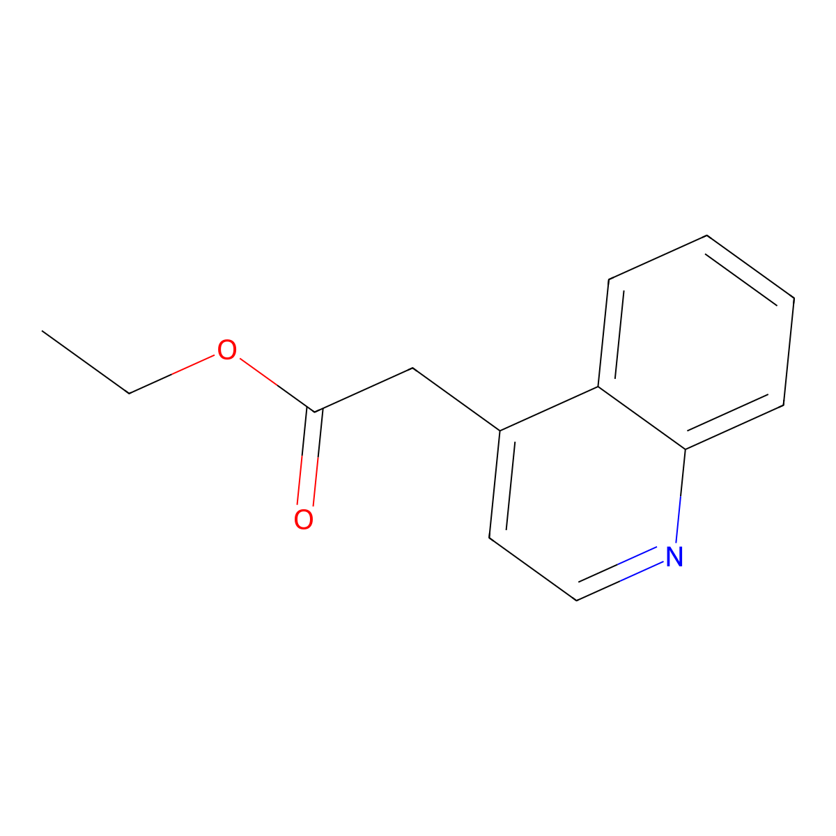 Ethyl 2-(quinolin-4-YL)acetate molecular structure, CAS 4789-81-5