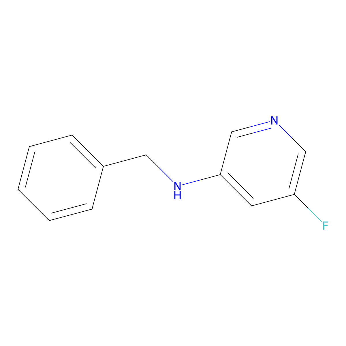 5-Fluoro-N-(phenylmethyl)-3-pyridinamine molecular structure, CAS 478909-64-7