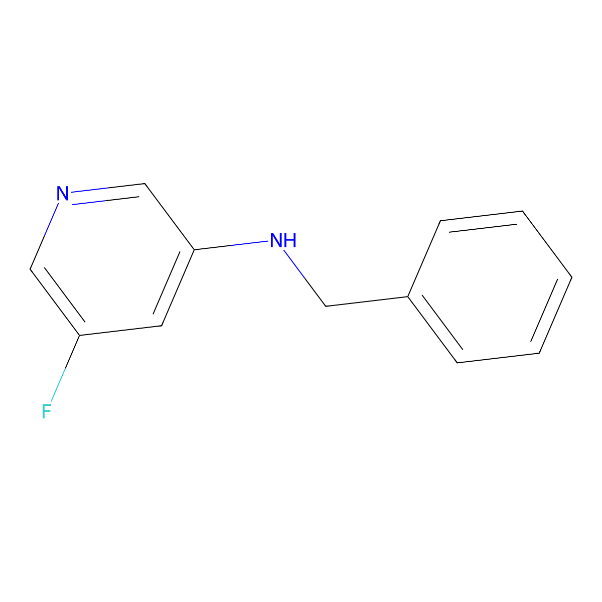 5-Fluoro-N-(phenylmethyl)-3-pyridinamine molecular structure, CAS 478909-64-7