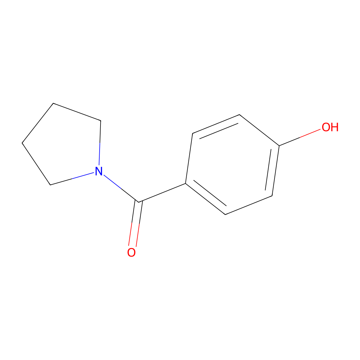 (4-Hydroxyphenyl)(pyrrolidin-1-yl)methanone molecular structure, CAS 478929-28-1