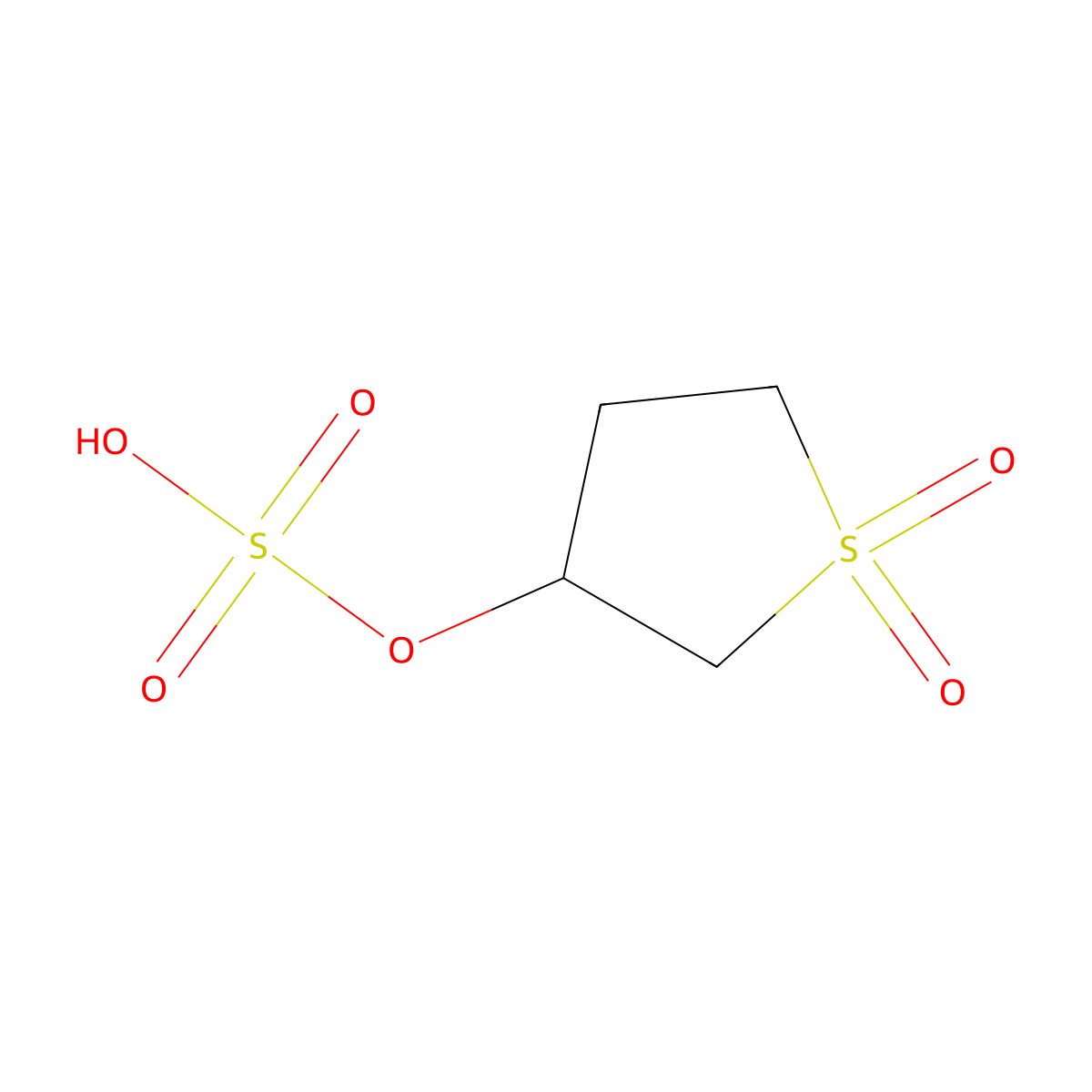 1,1-Dioxidotetrahydrothiophen-3-yl hydrogen sulfate molecular structure, CAS 478945-39-0