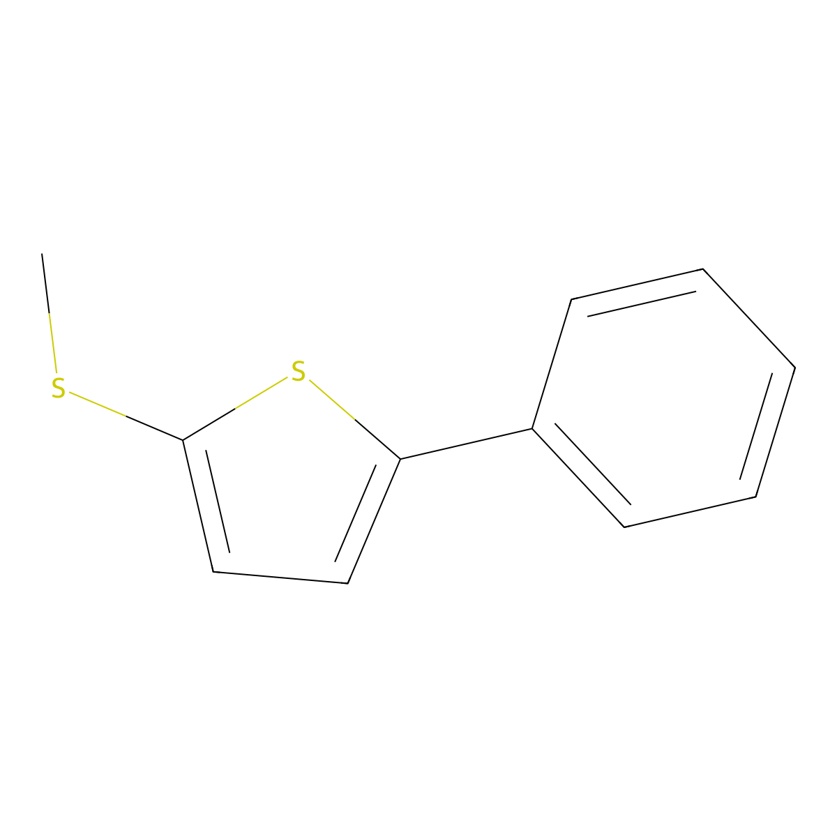 2-(Methylthio)-5-phenylthiophene molecular structure, CAS 478945-57-2