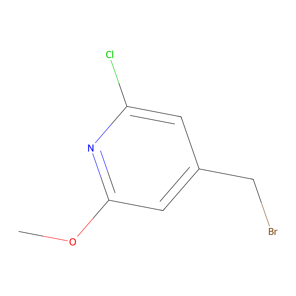 4-(Bromomethyl)-2-chloro-6-methoxypyridine molecular structure, CAS 478946-80-4