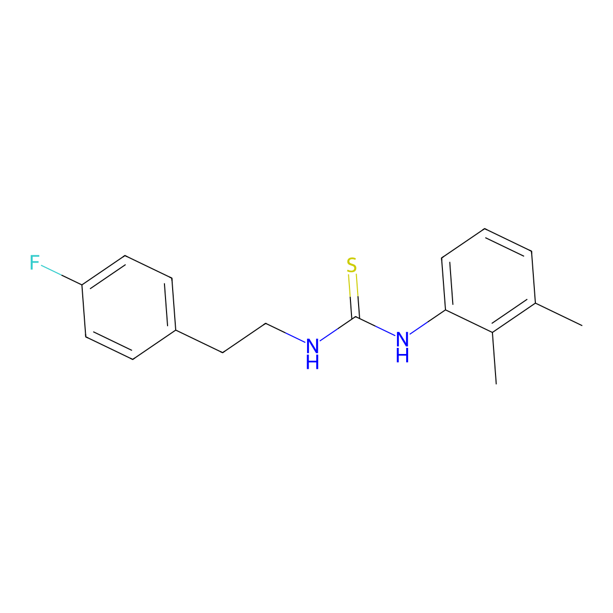 1-(2,3-Dimethylphenyl)-3-[2-(4-fluorophenyl)ethyl]thiourea molecular structure, CAS 478948-45-7