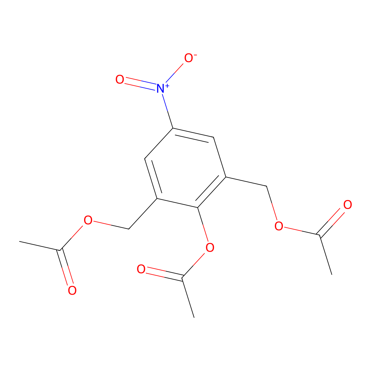 [2-(Acetyloxy)-5-nitro-1,3-phenylene]di(methylene) diacetate molecular structure, CAS 478951-91-6