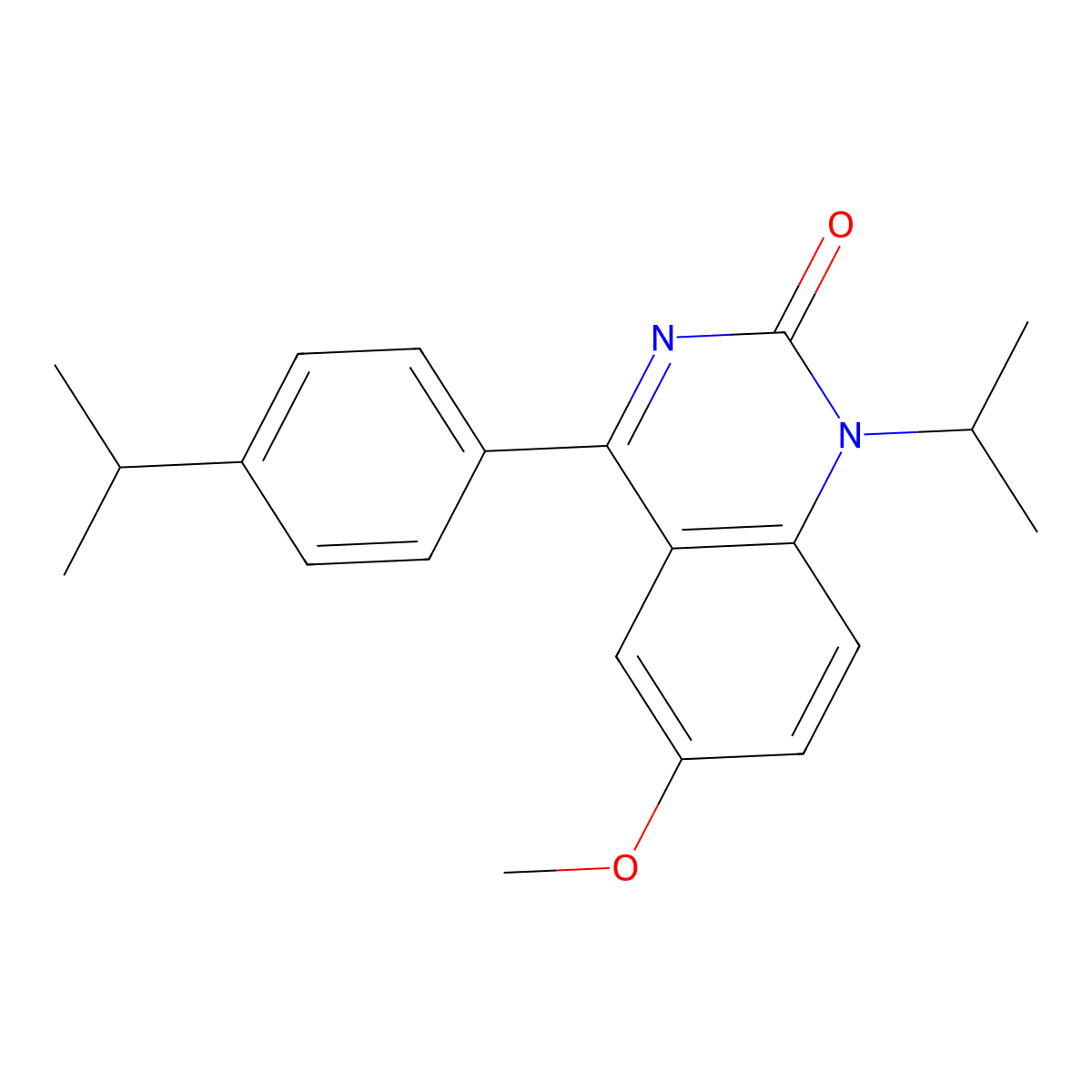 1-isopropyl-4-(4-isopropylphenyl)-6-methoxyquinazolin-2(1H)-one molecular structure, CAS 478963-62-1