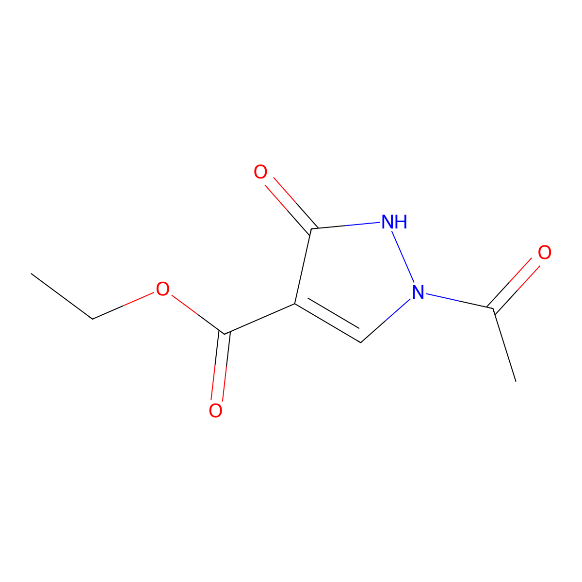 Ethyl 1-acetyl-3-hydroxy-1H-pyrazole-4-carboxylate molecular structure, CAS 478968-45-5