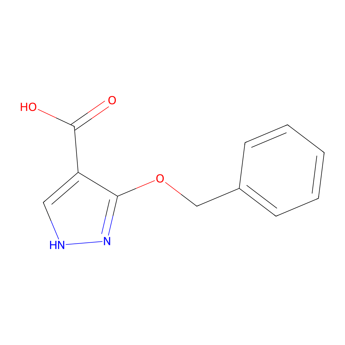 3-(Benzyloxy)-1H-pyrazole-4-carboxylic acid molecular structure, CAS 478968-57-9