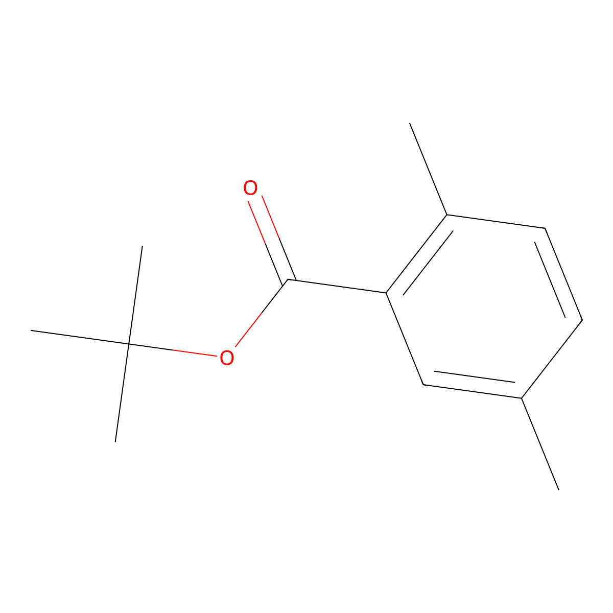 Tert-butyl 2,5-dimethylbenzoate molecular structure, CAS 478977-49-0