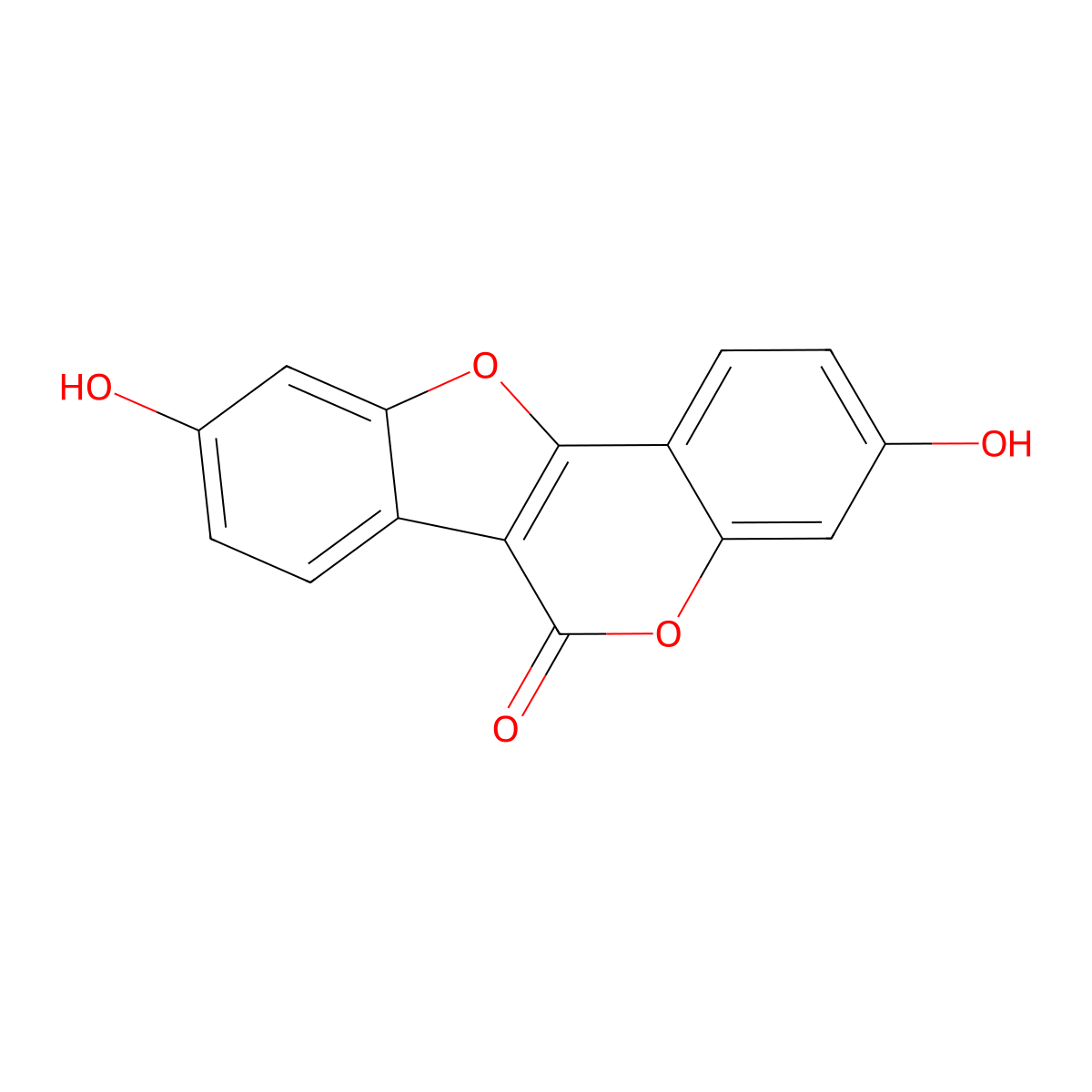 Coumestrol molecular structure, CAS 479-13-0