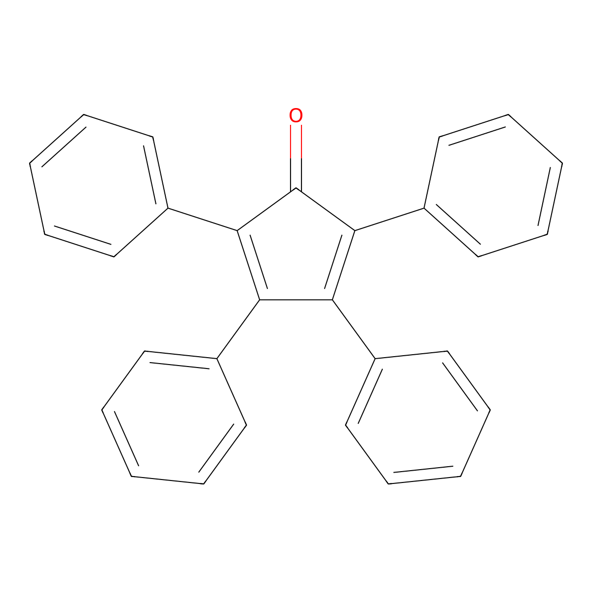 2,3,4,5-Tetraphenyl-2,4-cyclopentadien-1-one molecular structure, CAS 479-33-4