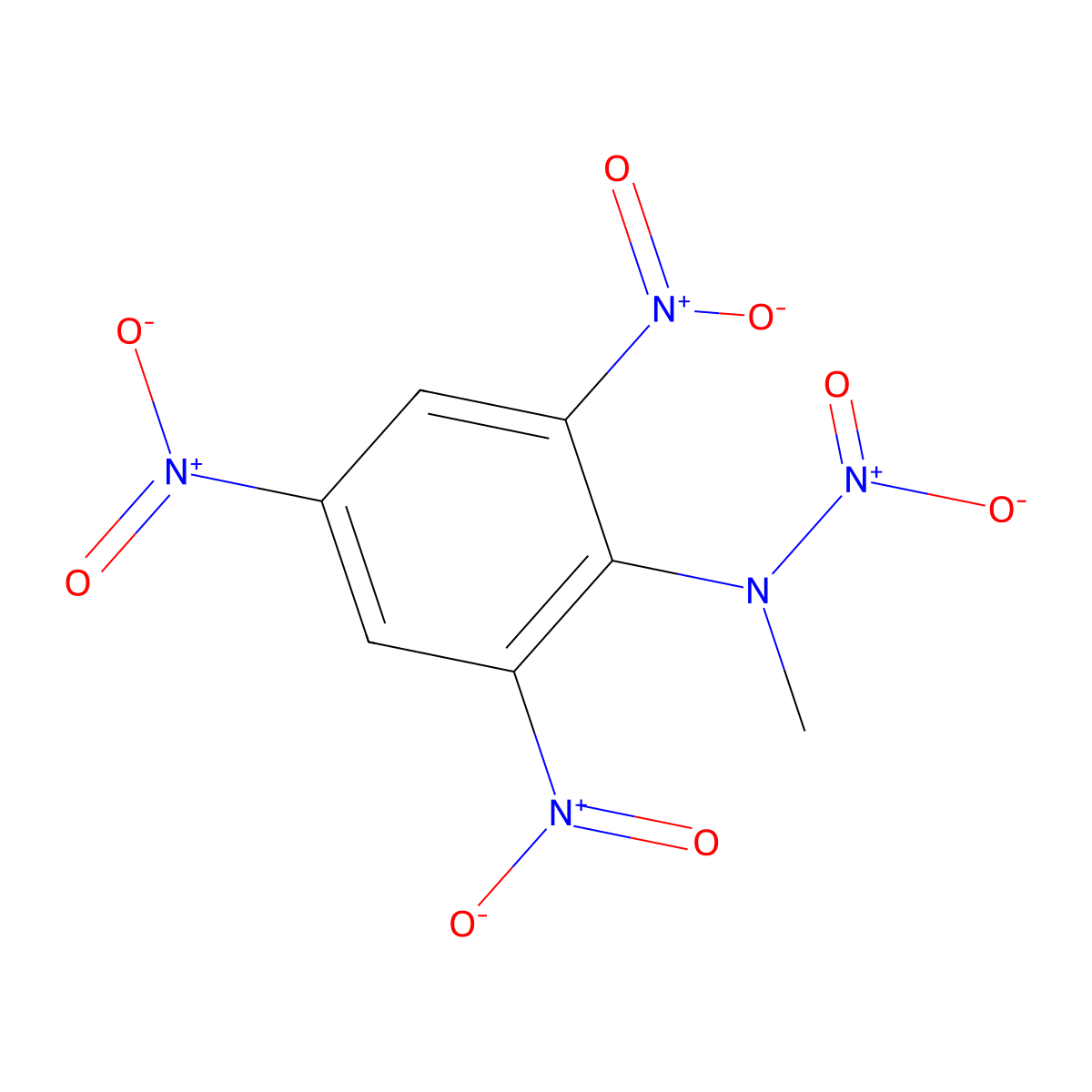 Nitramine molecular structure, CAS 479-45-8