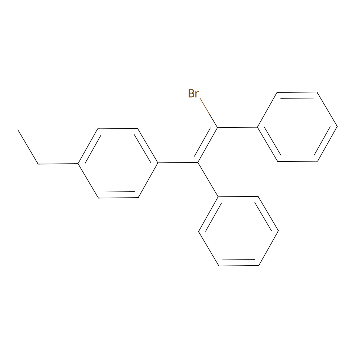 1-(2-Bromo-1,2-diphenylethenyl)-4-ethylbenzene molecular structure, CAS 479-68-5