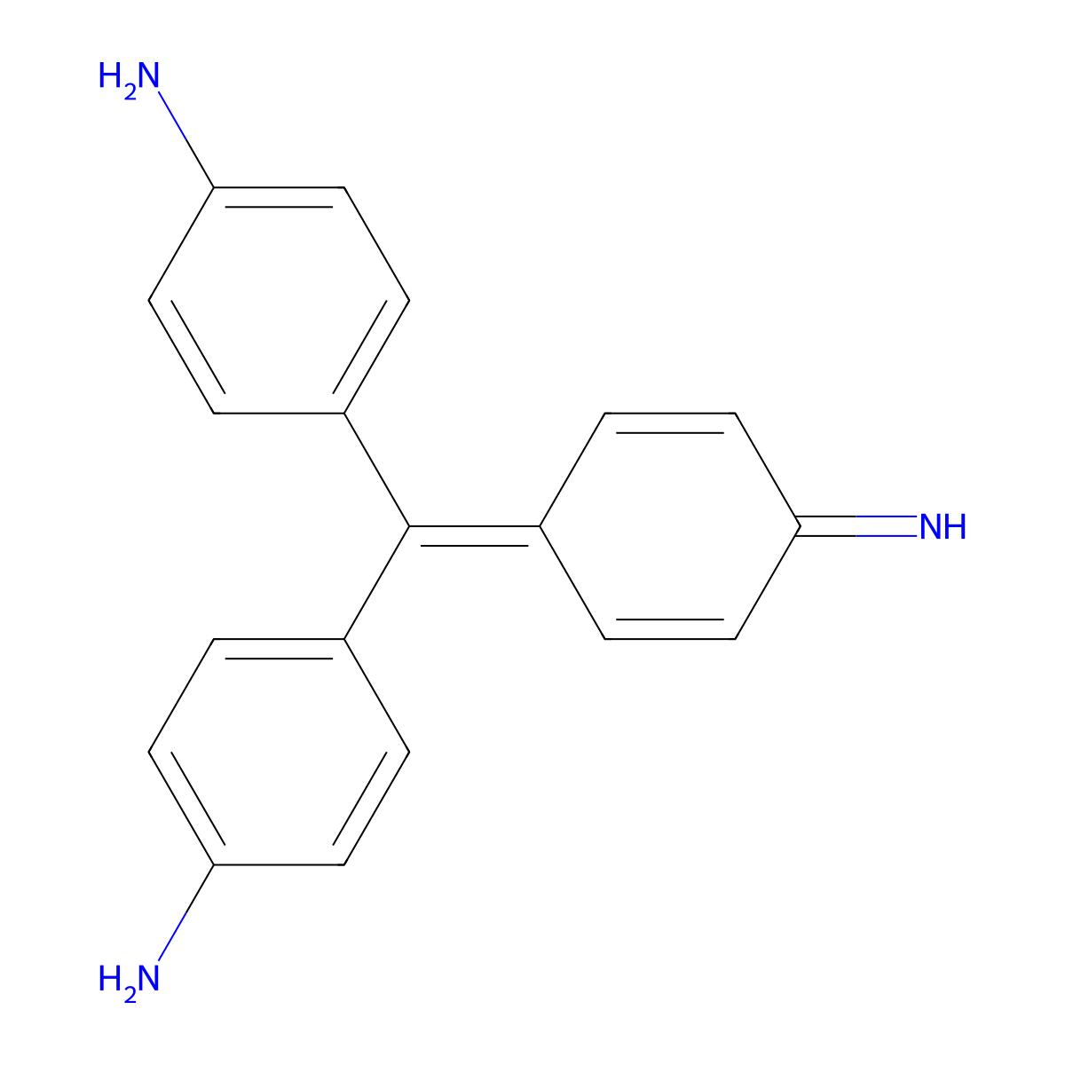 Pararosaniline molecular structure, CAS 479-73-2