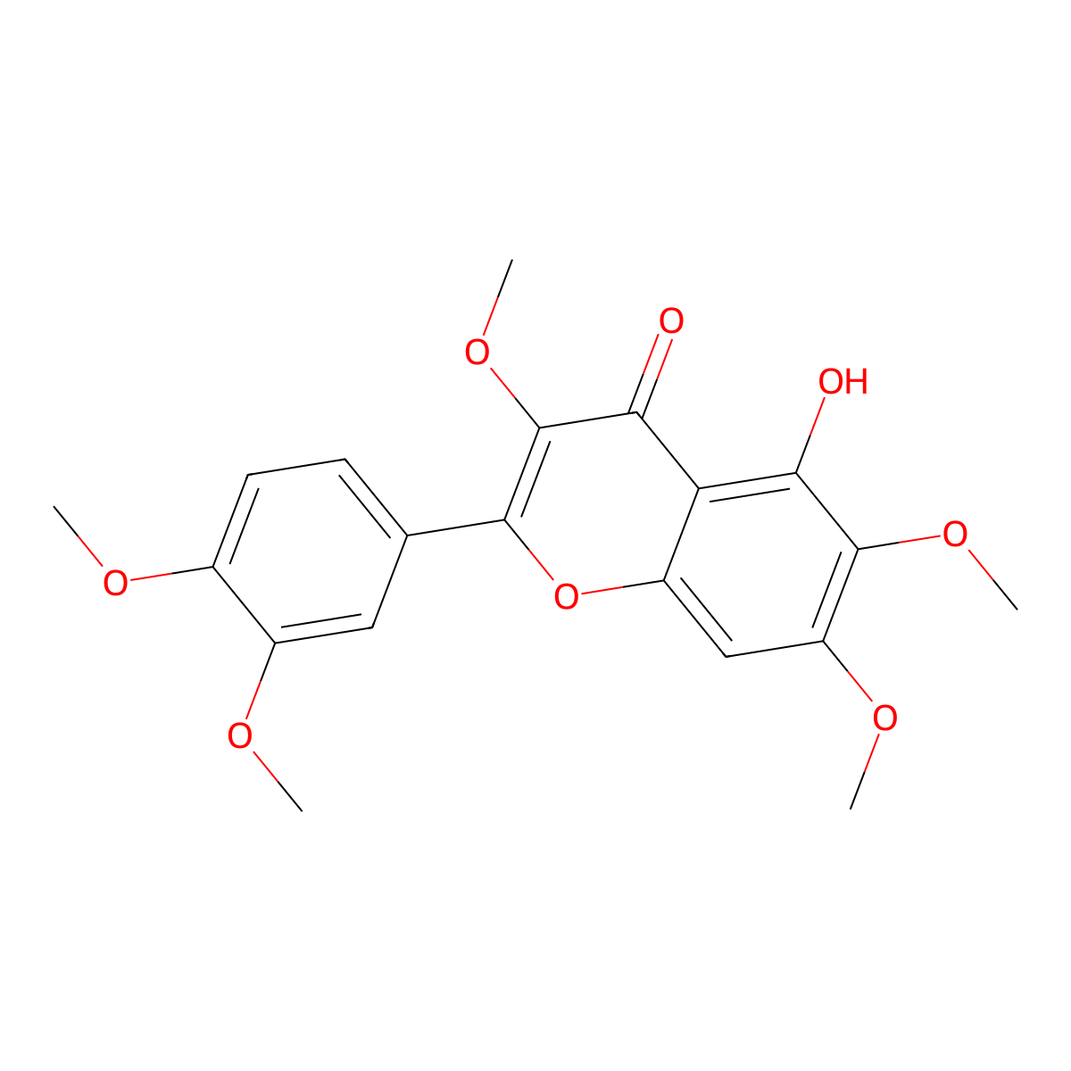 Artemetin molecular structure, CAS 479-90-3