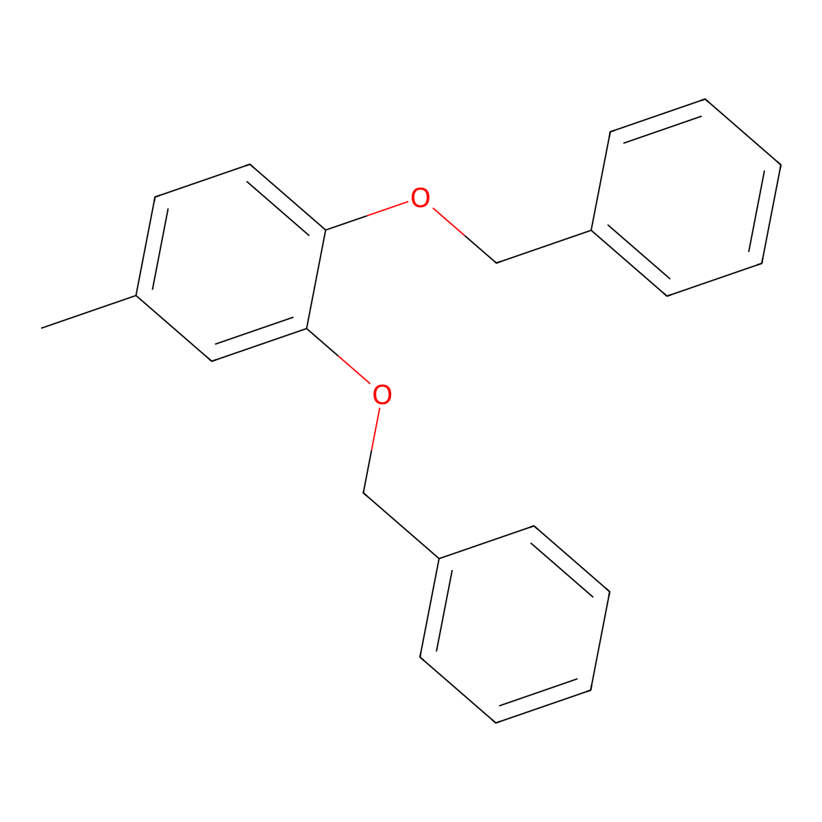 (((4-Methyl-1,2-phenylene)bis(oxy))bis(methylene))dibenzene molecular structure, CAS 4790-00-5