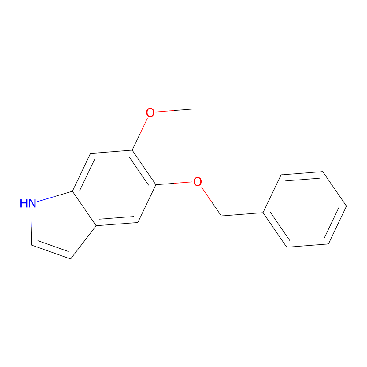 5-Benzyloxy-6-methoxyindole molecular structure, CAS 4790-04-9