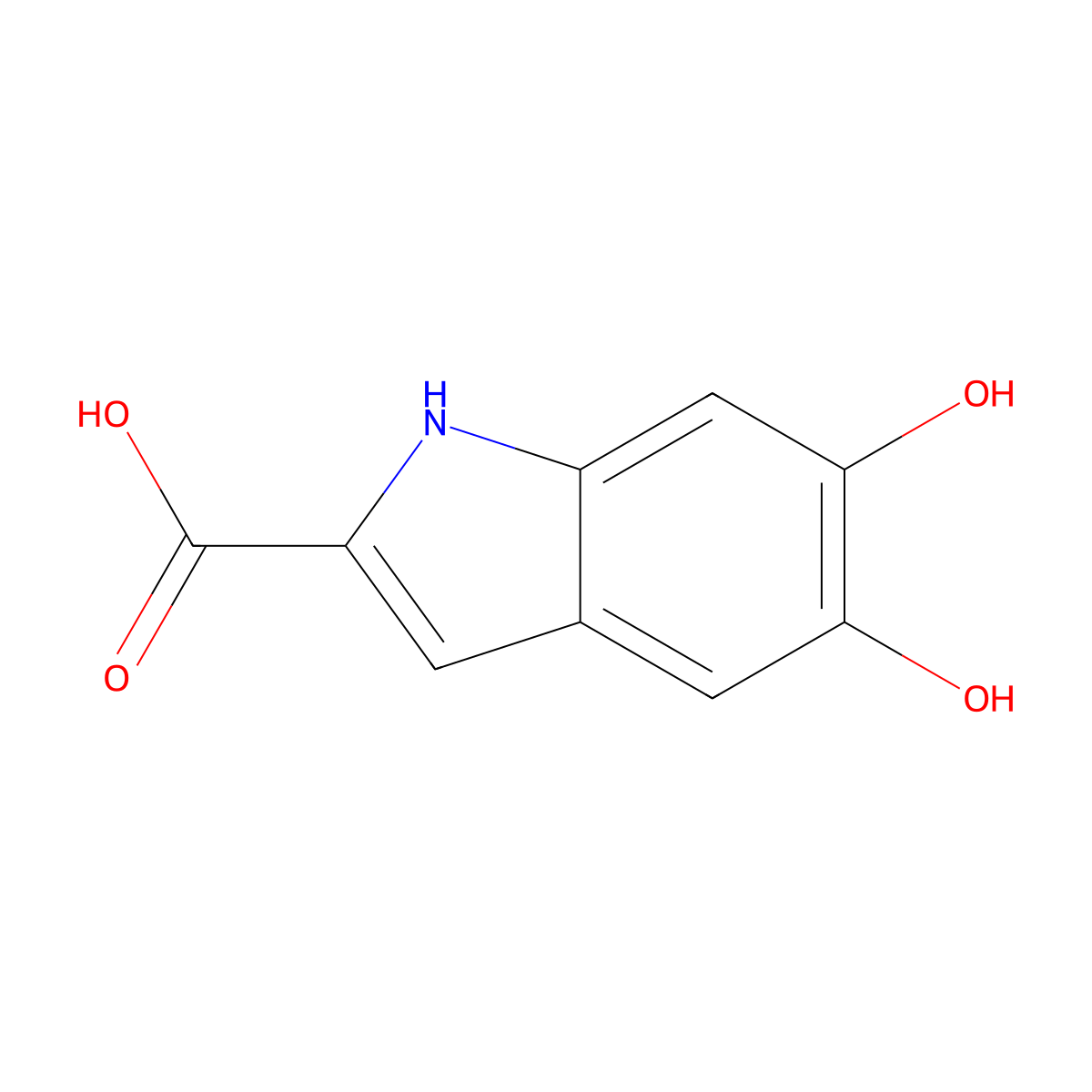 5,6-Dihydroxyindole-2-Carboxylic Acid molecular structure, CAS 4790-08-3