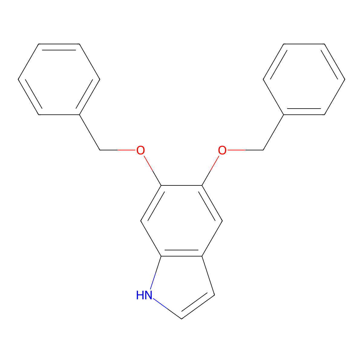 5,6-Bis(phenylmethoxy)-1H-indole molecular structure, CAS 4790-19-6