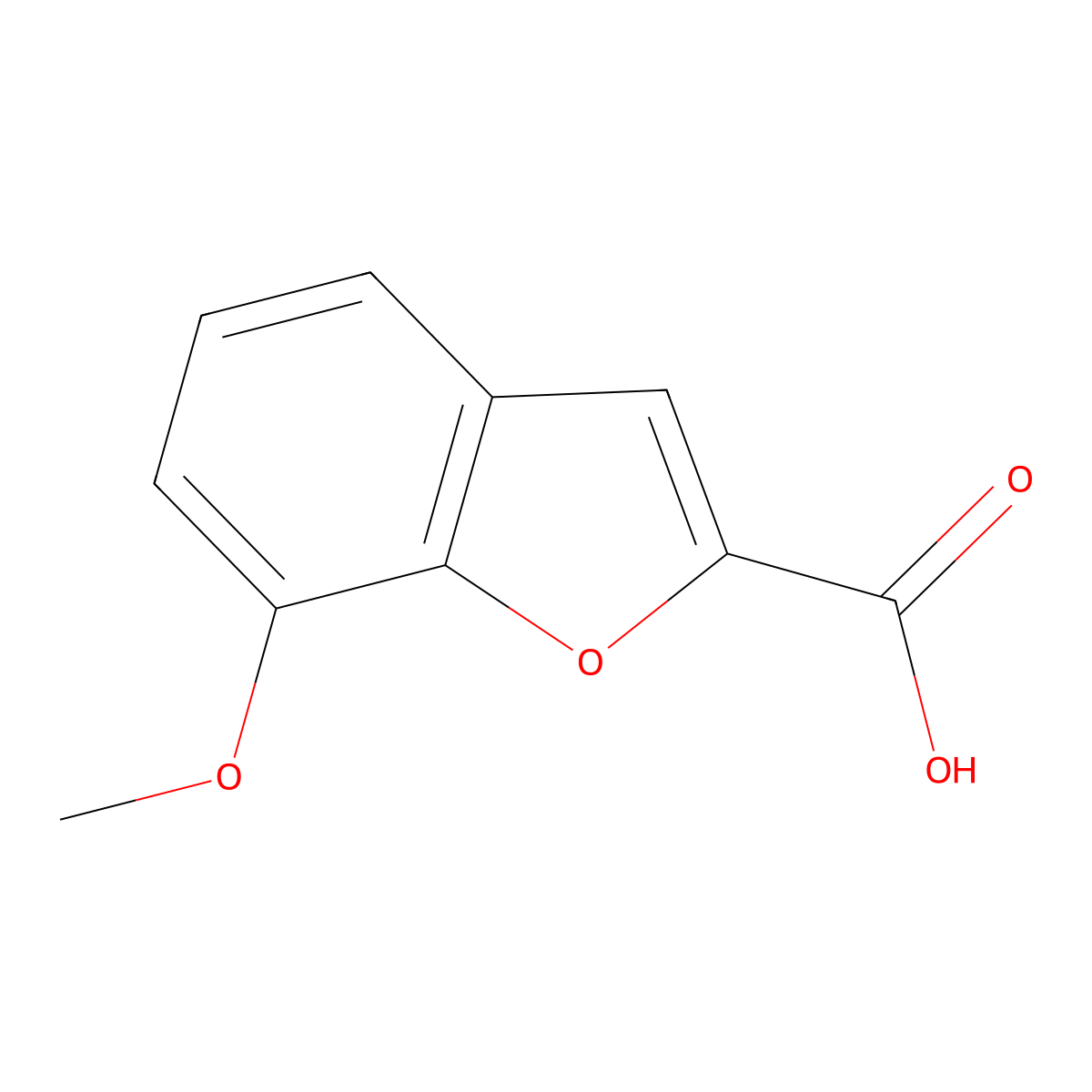 7-Methoxy-1-benzofuran-2-carboxylic acid molecular structure, CAS 4790-79-8
