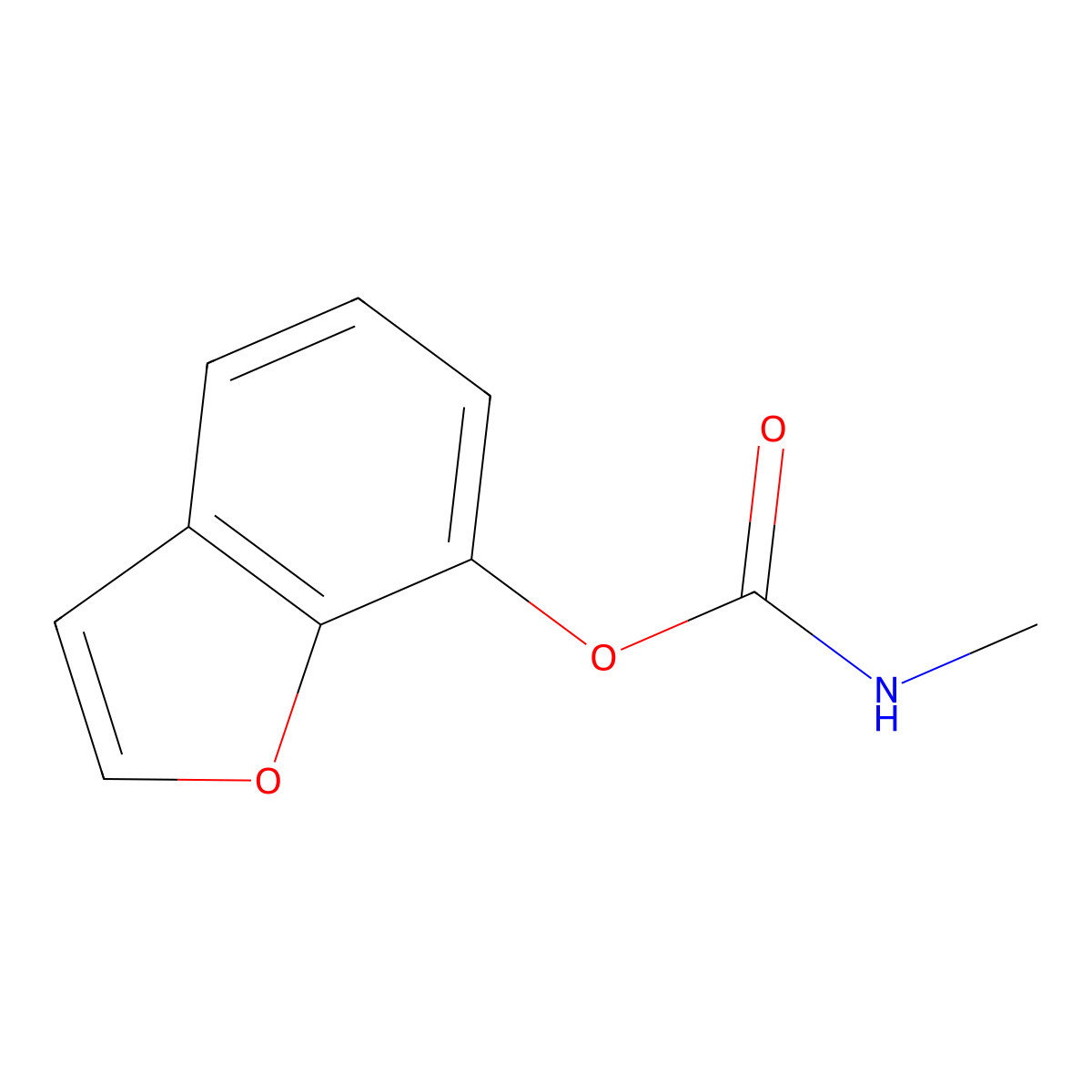 7-Benzofuranol, 7-(N-methylcarbamate) molecular structure, CAS 4790-82-3