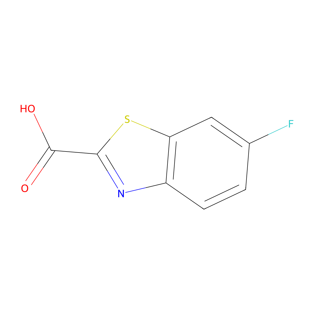 6-Fluorobenzo[d]thiazole-2-carboxylic acid molecular structure, CAS 479028-67-6