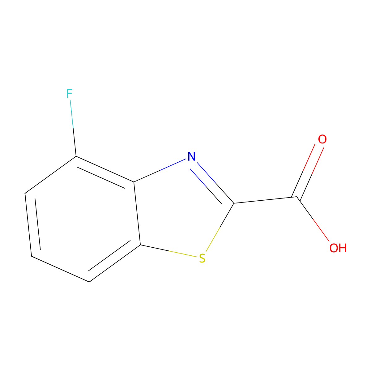 4-Fluorobenzo[d]thiazole-2-carboxylic acid molecular structure, CAS 479028-70-1