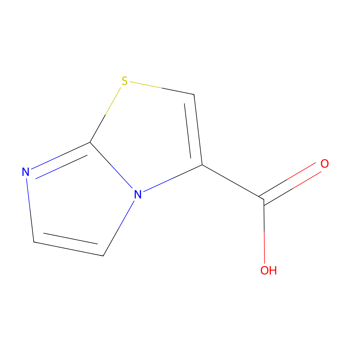 Imidazo(2,1-b)(1,3)thiazole-3-carboxylic acid molecular structure, CAS 479028-73-4