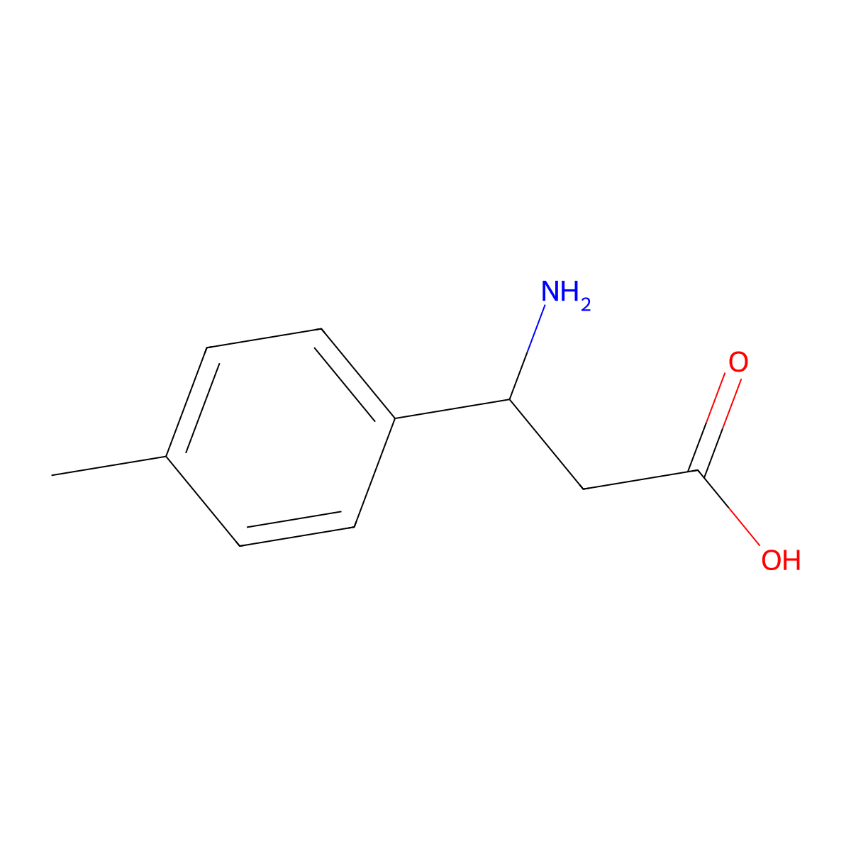(r)-3-(p-Methylphenyl)-beta-alanine molecular structure, CAS 479064-87-4