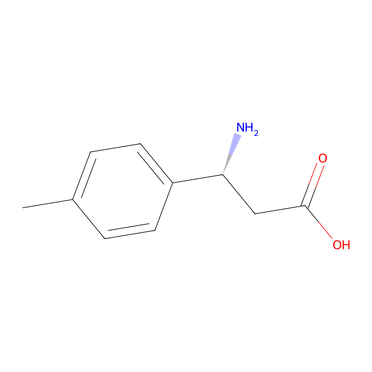 (r)-3-(p-Methylphenyl)-beta-alanine molecular structure, CAS 479064-87-4