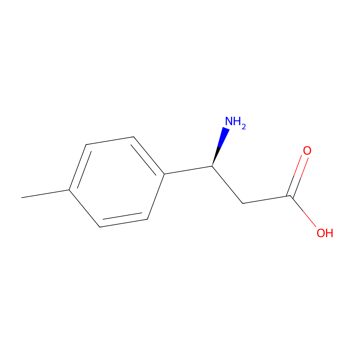 (s)-3-(p-Methylphenyl)-beta-alanine molecular structure, CAS 479065-00-4