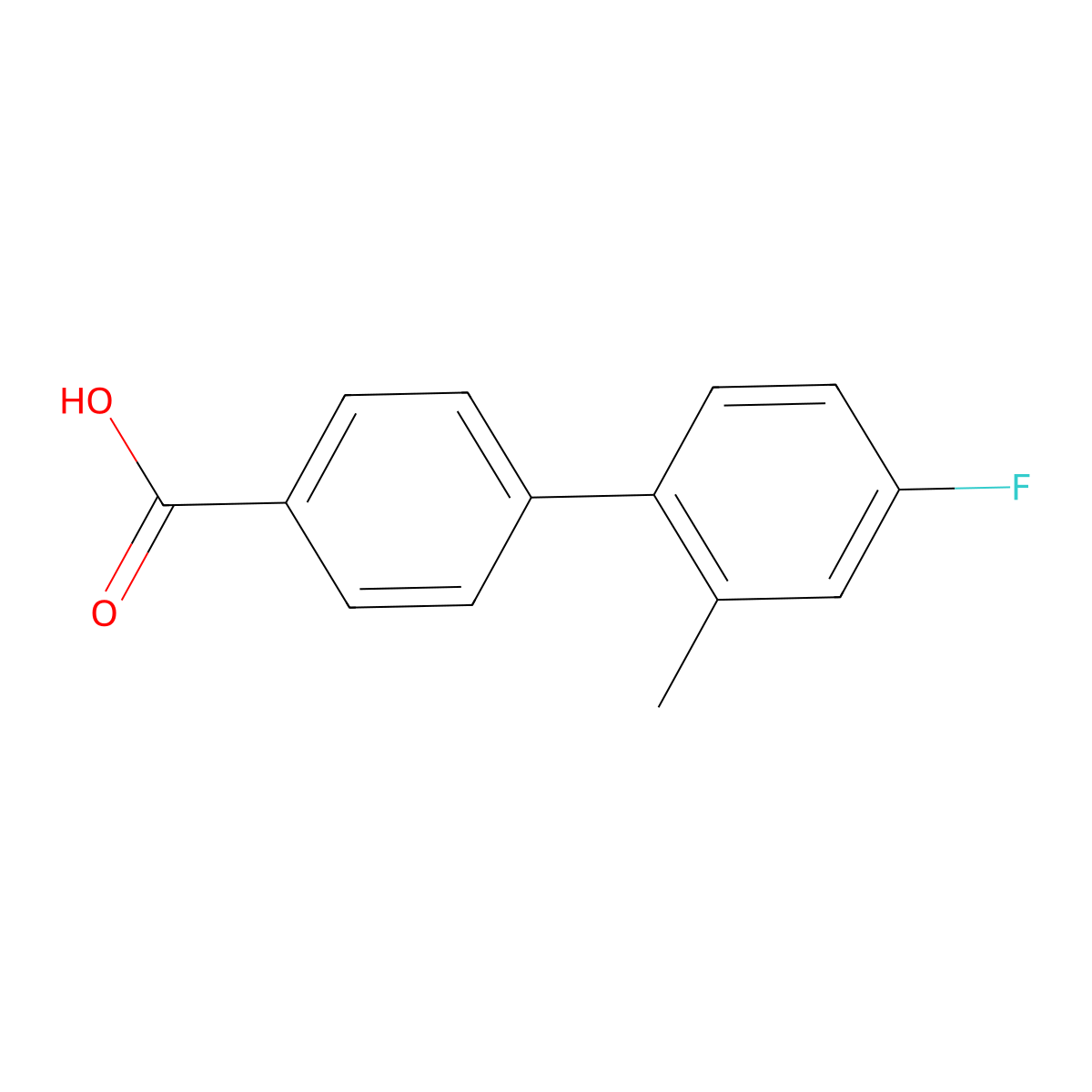 4-(4-Fluoro-2-methylphenyl)benzoic acid molecular structure, CAS 479079-38-4