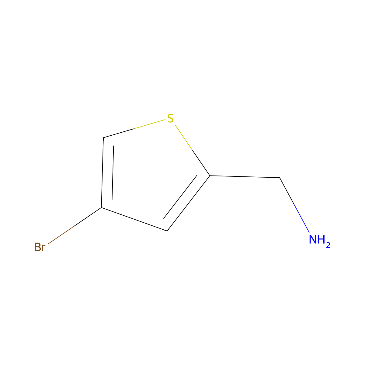 (4-Bromothiophen-2-yl)methanamine molecular structure, CAS 479090-38-5