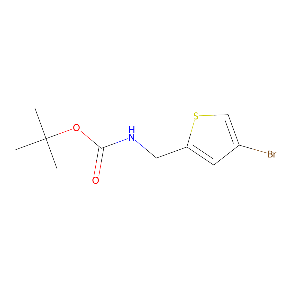 tert-butyl N-[(4-bromothiophen-2-yl)methyl]carbamate molecular structure, CAS 479090-39-6